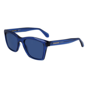 Salvatore Ferragamo SF2001S Unisex Sunglasses β Transparent Blue / Blue, 54mm
