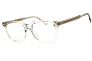 Gucci GG0737O Men's Eyeglasses β Shiny Transparent Grey, 53mm