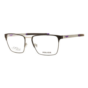 Police VPLG79M Men's Eyeglasses – Matte Satin Palladium, 56mm