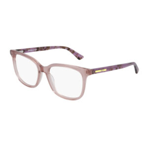McQueen MQ0276O Unisex Sunglasses β Transparent Pink / Clear Demo Lens, 52mm