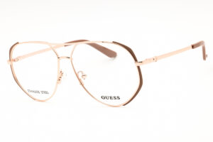 Guess GU50247 Women's Eyeglasses – Matte Beige/Shiny Rose Gold, 57mm