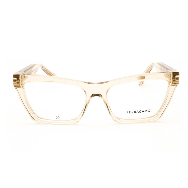 Salvatore Ferragamo SF3021 Women's Eyeglasses – Transparent Beige, 54mm - Image 2