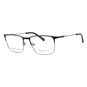 GANT GA3241 Men's Eyeglasses – Matte Black On Dark Ruthenium Silver, 53mm