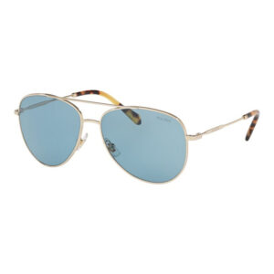 Miu Miu MU61US Women's Sunglasses – Gold / Blue, 57mm