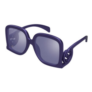 Gucci GG1326S Women's Sunglasses – Violet / Violet With Silver Mirror, 58mm