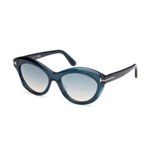 Tom Ford FT1111 Women's Sunglasses – Shiny Blue / Green Gradient, 55mm