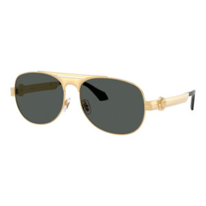 Versace VE2302 Men's Sunglasses β Gold / Dark Grey, 60mm