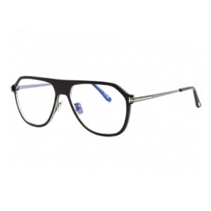 Tom Ford FT5943-B Men's Eyeglasses β Dark Brown/Ruthenium, 56mm