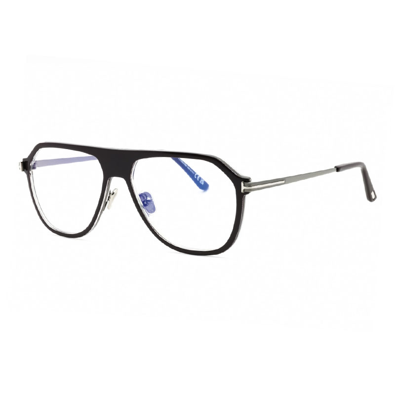 Tom Ford FT5943-B Men's Eyeglasses – Dark Brown/Ruthenium, 56mm