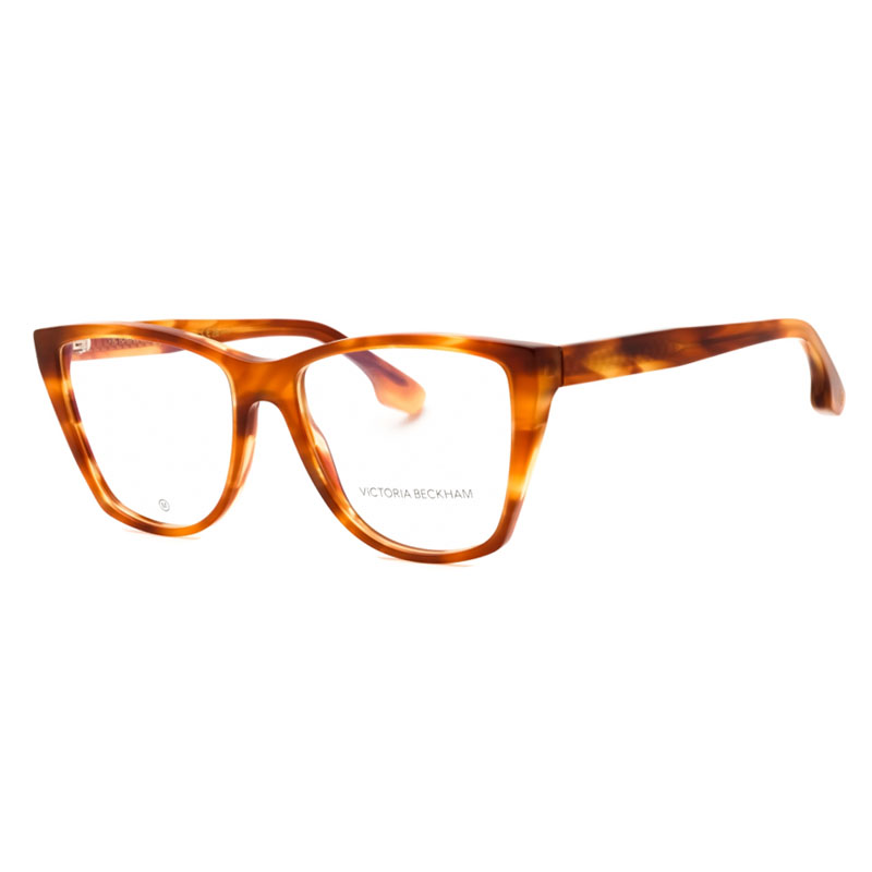 Victoria Beckham VB2664 Women's Eyeglasses – Striped Blonde Havana, 54mm