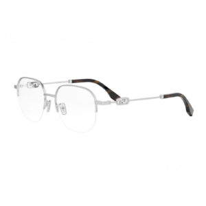 Fendi FE50104F Unisex Eyeglasses – Shiny Palladium, 53mm