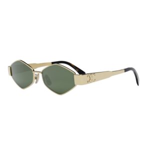 Celine CL40254U Women's Sunglasses β Gold / Green, 54mm