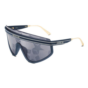 Dior DIORCLUBM2U Women's Sunglasses – Matte Navy Blue / Silver Mirrored With Blue Star Monogram