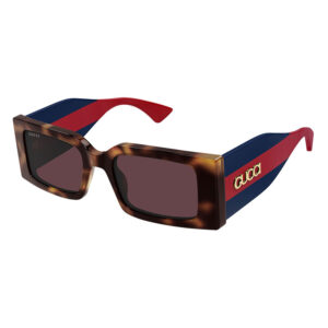 Gucci GG1860S Women's Sunglasses β Havana/Blue/Red / Burgundy, 52mm