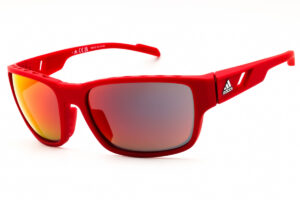 Adidas SP0069 Men's Sunglasses – Shiny Red / Roviex Mirror, 61mm