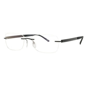 Silhouette TITANIMPESSIONS7775/75 Unisex Eyeglasses β Black Chrome/Matte Silky Black, 52mm