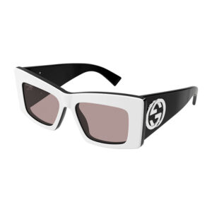 Gucci GG1842S Women's Sunglasses β White/Black / Brown, 53mm