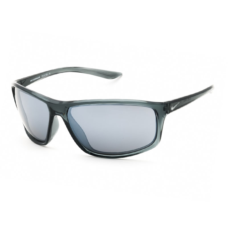 Nike NIKEADRENALINEEV1112 Unisex Sunglasses – Dark Grey / Grey Silver Flash, 66mm
