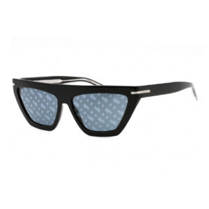 Hugo Boss BOSS1609/S Women's Sunglasses – Black / Grey Blue Monogram, 58mm