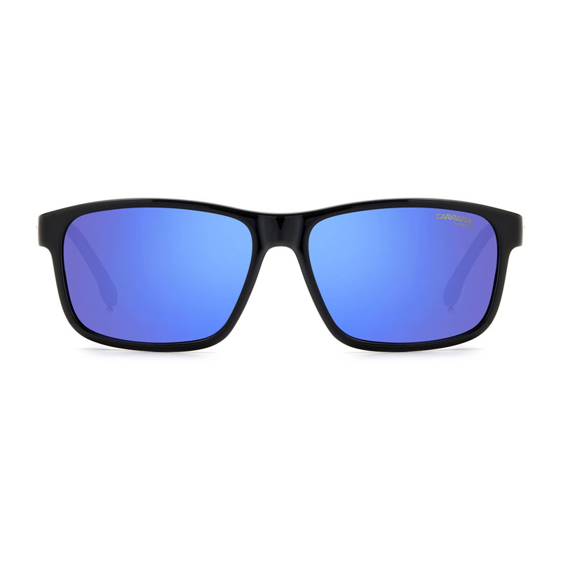 Carrera CARRERA2047T/S Men's Sunglasses – Black/Blue / Blue Multilayer Mirror, 54mm - Image 2