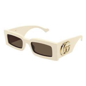 Gucci GG1425S Women's Sunglasses – Ivory / Brown, 53mm