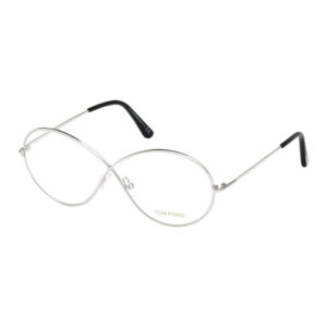 Tom Ford FT5517 Women's Eyeglasses β Shiny Rhodium, 58mm