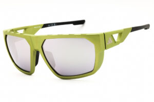Adidas SP0097 Unisex Sunglasses – Matte Light Green / Green Mirror, 61mm