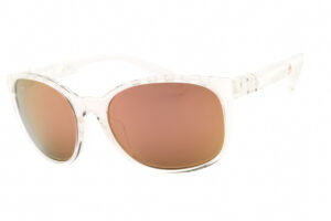 Adidas SP0011 Unisex Sunglasses – Crystal / Brown Mirror, 58mm