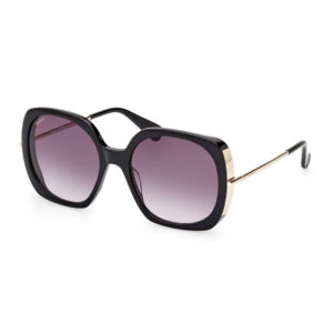 Max Mara MM0079 Women's Sunglasses β Shiny Black / Smoke Gradient, 58mm