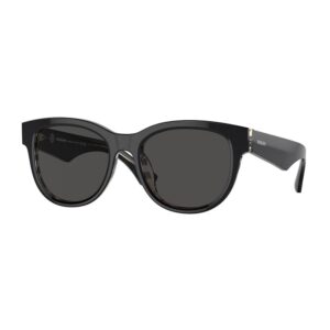 Burberry BE4432U Women's Sunglasses β Top Black On Vintage Check / Dark Grey, 54mm