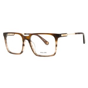 Police VPLN28 Men's Eyeglasses β Streaked Fading Ochre/Brown, 53mm