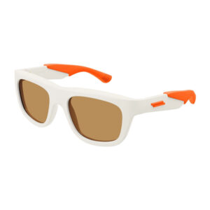 Bottega Veneta BV1233S Men's Sunglasses β Ivory/Orange / Brown, 53mm