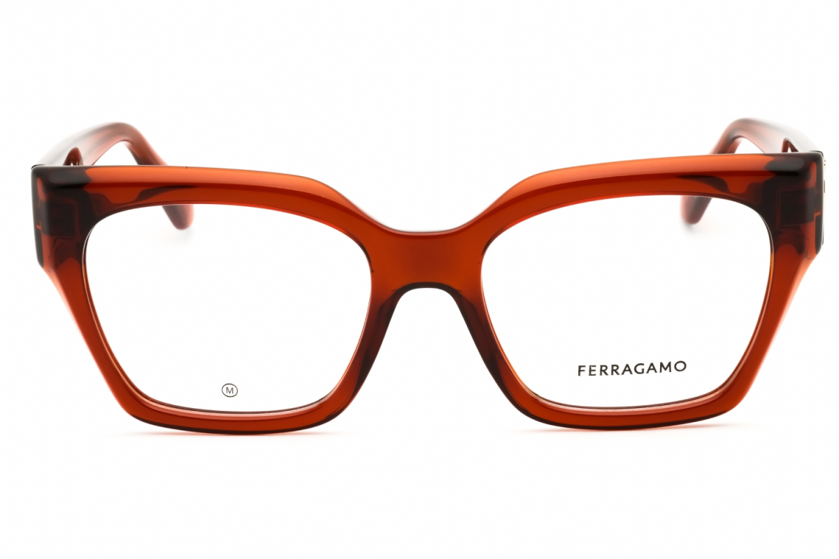 Salvatore Ferragamo SF2983 Women's Eyeglasses – Transparent Rust, 53mm - Image 2