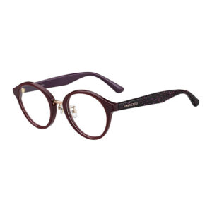 Jimmy Choo JC197/F Women's Eyeglasses β Burgundy With Glitter, 48mm