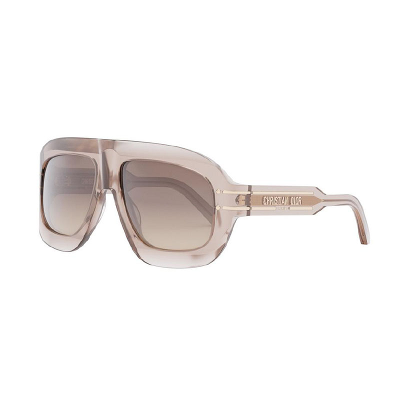 Dior DIORSIGNATUREM1U Women's Sunglasses – Shiny Transparent Pink / Roviex Gradient, 58mm