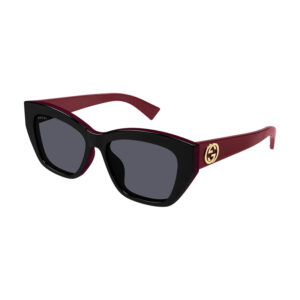 Gucci GG1844SA Women's Sunglasses β Black/Red / Grey, 55mm