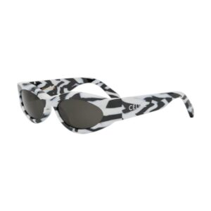 Celine CL40288I Women's Sunglasses β Black And White Zebra / Grey, 56mm