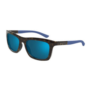 Gucci GG1735S Men's Sunglasses β Havana / Blue With Light Silver Mirror, 54mm