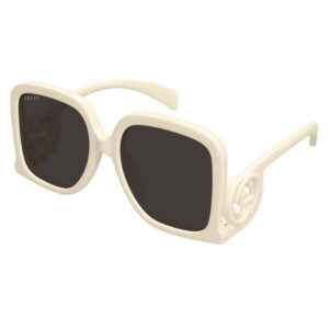 Gucci GG1326S Women's Sunglasses – Ivory / Grey Mirror, 58mm