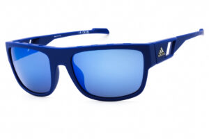 Adidas SP0082 Men's Sunglasses – Matte Blue / Blue Mirror, 60mm