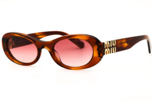 Miu Miu MU06ZS Women's Sunglasses β Tobacco Stripes / Etruscan, 50mm