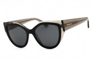 Salvatore Ferragamo SF2004S Women's Sunglasses – Transparent Grey/Black / Smoke, 53mm