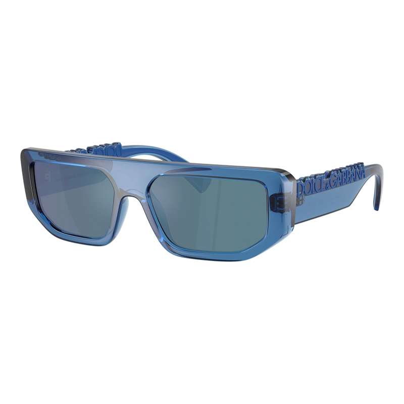 Dolce & Gabbana DG6203 Unisex Sunglasses – Transparent Blue / Dark Grey Ar Blue, 56mm