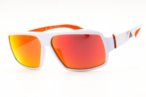 Adidas SP0026 Unisex Sunglasses – White / Roviex Mirror, 62mm