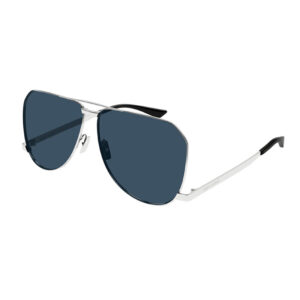 Saint Laurent SL690DUST Men's Sunglasses – Silver / Blue, 61mm