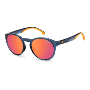 Carrera CARRERA8056/S Men's Sunglasses β Blue / Orange Red Mirror, 51mm