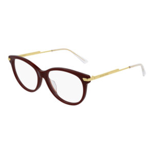 Bottega Veneta BV1039O Women's Eyeglasses β Burgundy/Gold, 53mm