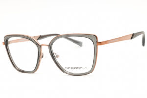 Emporio Armani EA1152 Women's Eyeglasses β Shiny Rose Gold/Transparent Grey, 50mm