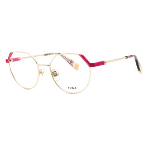 Furla VFU676 Women's Eyeglasses β Light Gold With Colors Parts, 52mm