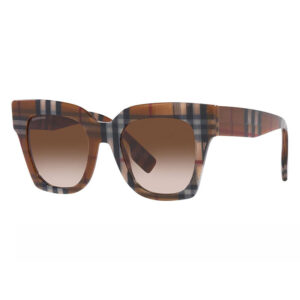 Burberry BE4364 Women's Sunglasses – Check Brown / Brown Gradient, 49mm